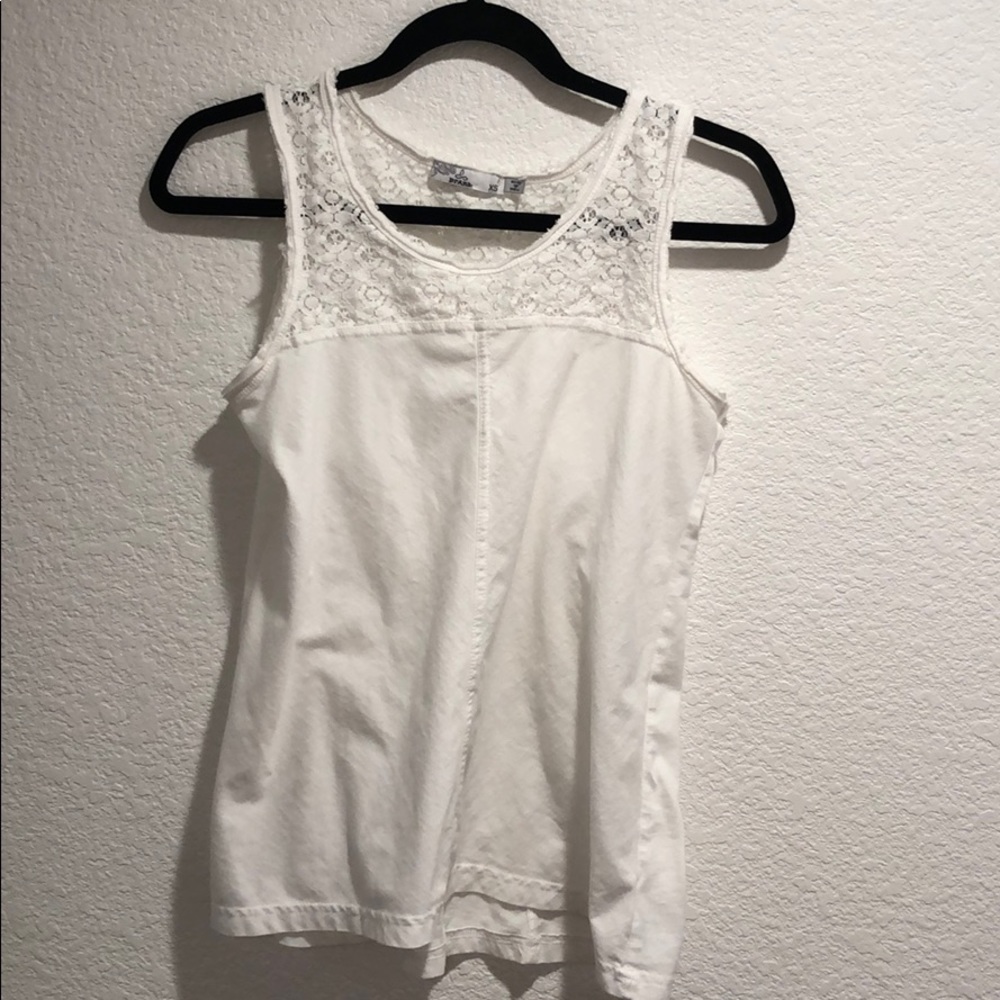 Prana white lace top